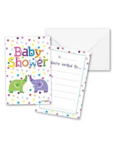 Baby Shower Elephants Invitations Oaktree