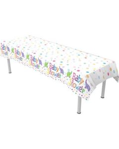 Baby Shower Elephants Plastic Table Cover Oaktree
