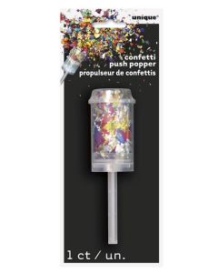 Multi Coloured Confetti Push Popper Unique