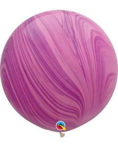 30" Pink Violet Superagate Latex Balloons 2pk Qualatex