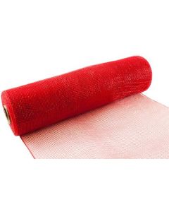 25cm X 9.1cm Eleganza Deco Mesh Red