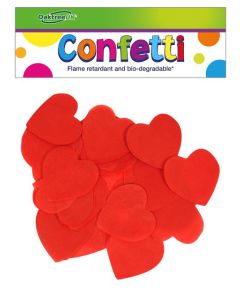 TISSUE PAPER CONFETTI FLAME RETARDANT HEART 30MM X 100G RED - 643529/1
