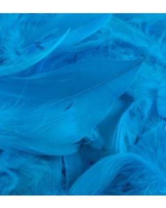 Turquoise Mixed Sized Feathers 50g Eleganza