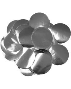 25mm Silver Metallic Foil Confetti 50g Oaktree