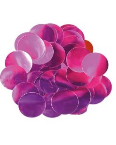 25mm Fuchsia Metallic Confetti 50g Oaktree