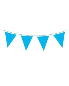 Light Blue 10m 20 Flag Waterproof Bunting Oaktree