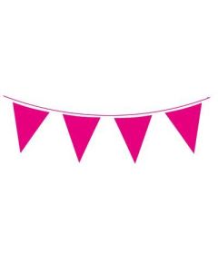 Hot Pink 10m 20 Flag Waterproof Bunting Oaktree