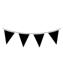 Black 10m 20 Flag Waterproof Bunting Oaktree