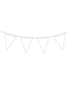 White 10m 18 Flag Waterproof Giant Bunting Oaktree