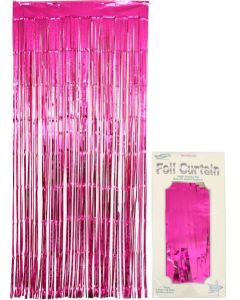 Foil Door Curtain Metallic Fuchsia OakTree