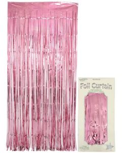 Foil Door Curtain Metallic Pink OakTree