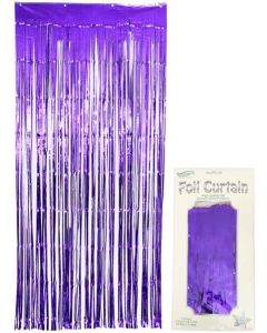 Foil Door Curtain Metallic Purple OakTree