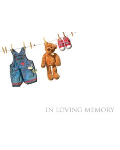 Large Cards In Loving Memory Baby (Washing Line)