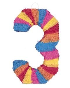 Number 3 Pinata Unique