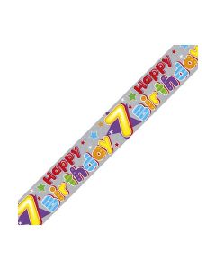 Single Banner Age 7 Multi Coloured 2.6m Fun House
