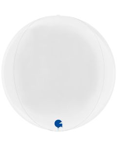 11" White 4D Globe Foil Grabo