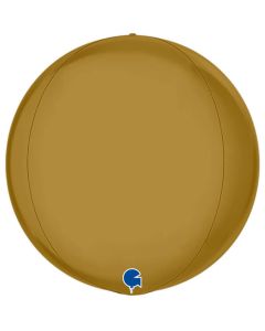 15" Satin Gold 4D Globe Foil Grabo