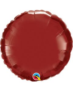 18" Burgundy Round Foil Balloon Unpackaged Qualatex