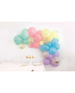 Pastel Balloon Arch Kit Asst 40pc Unique