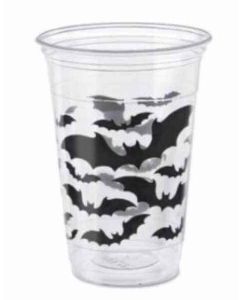 Black Bats 16oz Plastic Cups Pk8