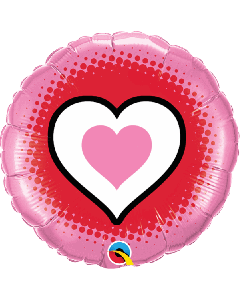 18" Only Hearts Round Foil Balloon Qualatex