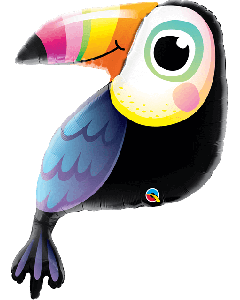 41" Colourful Toucan SuperShape Foil Balloon Qualatex