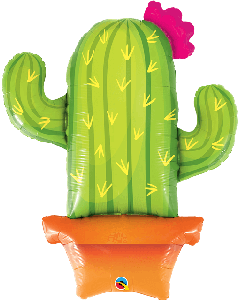 39" Potted Cactus SuperShape Foil Balloon Qualatex