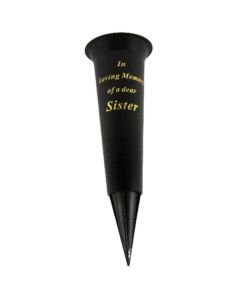 Black ILM Sister Grave Vase Spike Florist Supplies
