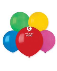 19" Pk25 Latex Balloons Classic Ass. #080 - G19.080.25