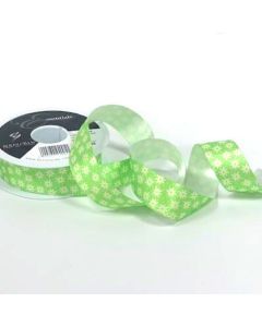 25mm Daisy Chain Green Ribbon On A 20m Reel