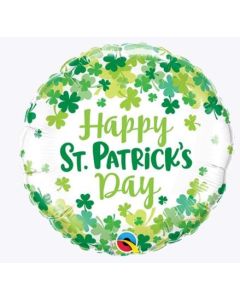 18" Happy St. Patrick's Day Round Foil Balloon Qualatex
