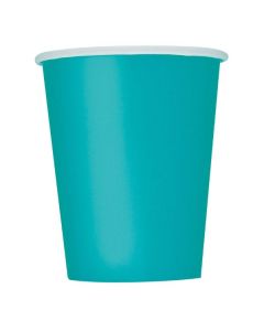 9oz Caribbean Teal Cups Pk14 Unique