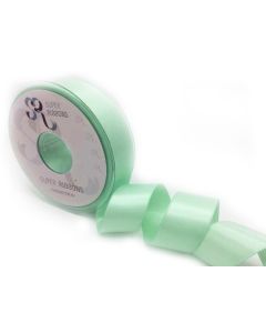 25mm Satin Ribbon On 20m Reel Pastel Green