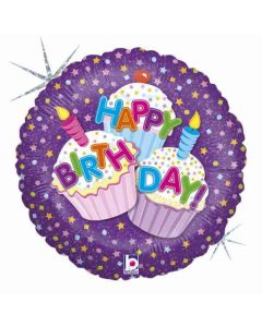 9" Happy Birthday Cupcake Unpackaged Grabo