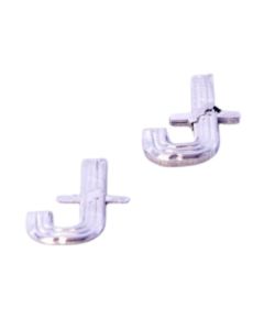 4cm Silver Aluminium Letter J