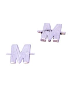 4cm Silver Aluminium Letter M