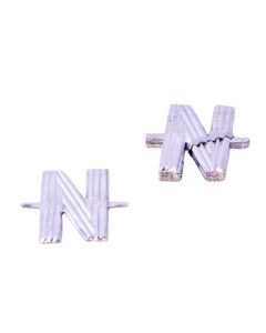 4cm Silver Aluminium Letter N