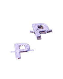 4cm Silver Aluminium Letter P