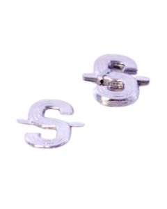 4cm Silver Aluminium Letter S