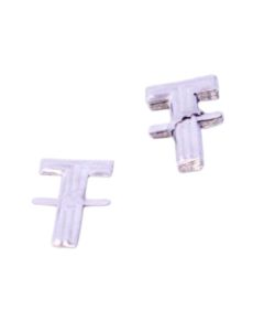 4cm Silver Aluminium Letter T