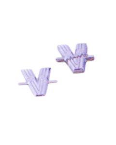 4cm Silver Aluminium Letter V