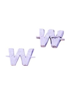 4cm Silver Aluminium Letter W