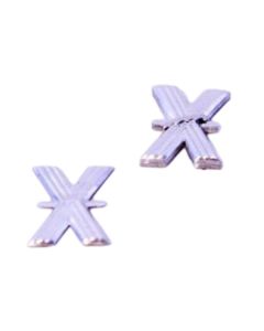 4cm Silver Aluminium Letter X