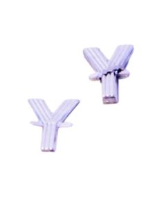 4cm Silver Aluminium Letter Y