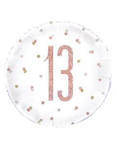 18" PKG GLITZ ROSE GOLD 13 FOIL BALLOON - 84898/1