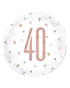 18" PKG GLITZ ROSE GOLD 40 FOIL BALLOON - 84903/1