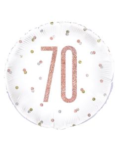 18" PKG GLITZ ROSE GOLD 70 FOIL BALLOON - 84907/1
