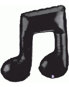 40" Black Double Music Note SuperShape Foil Balloon Oaktree