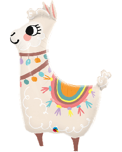 45" Loveable Llama SuperShape Foil Balloon Qualatex