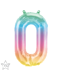 16" Jelli Ombre Number 0 Air-Fill Foil Qualatex
